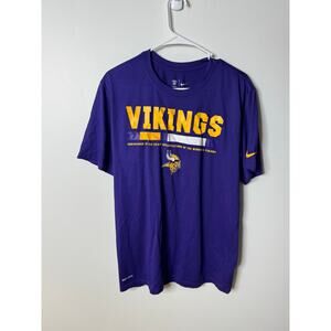Dri-Fit Nike Tee Minnesota Vikings Purple Athletic Sporty T-Shirt Sz: Large